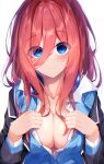  5-toubun_no_hanayome nakano_miku no_bra open_shirt tagme 