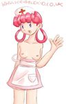  blue_eyes breasts dave_cheung joy_(pokemon) nintendo nurse nurse_joy pink_hair pokemon scribble_kid scribblekid undressing 