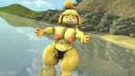  16:9 3d_(artwork) animal_crossing anthro areola beach big_areola big_breasts big_nipples bikini bikini_bottom breasts canid canine canis cleavage clothed clothing curvy_figure daemont92 digital_media_(artwork) domestic_dog eyes_closed female hi_res huge_hips huge_thighs isabelle_(animal_crossing) mammal nintendo nipples outstretched_arms seaside smile solo source_filmmaker swimwear thick_thighs topless underwear video_games voluptuous water wide_hips widescreen 