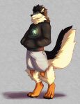  anthro arcanine awkore big_tail canid canine canis clothing fire_dog hi_res hoodie hybrid male mammal nintendo pok&eacute;mon pok&eacute;mon_(species) solo the-narutoshi topwear video_games wolf 