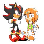  2015 accessory anthro blue_eyes clothing cylent_nite duo echidna eulipotyphlan female footwear gloves handwear headband hedgehog male mammal monotreme red_eyes sandals shadow_the_hedgehog smile sonic_adventure sonic_the_hedgehog_(series) tikal_the_echidna tuft video_games 