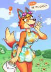  2021 5_fingers animal_crossing anthro audie_(animal_crossing) black_nose blonde_hair blue_eyes breasts canid canine canis clothed clothing countershade_face countershading dialogue dress english_text eyewear eyewear_on_head female fingers flower fur hair handbag hi_res holding_handbag kastoluza mammal multicolored_body multicolored_fur nintendo plant raised_tail red_body red_fur signature sleeveless_dress solo speech_bubble standing sunglasses sunglasses_on_head tan_body tan_fur teeth text tongue two_tone_body two_tone_fur video_games wolf 