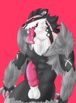  alecrc animal_genitalia animal_penis anthro bodily_fluids canid canine canine_penis domestic_ferret drooling fangsofwhite fur fusion genitals grey_body grey_fur hi_res interspecies knot male mammal mouth_shot muscular muscular_anthro muscular_male mustela mustelid musteline nintendo obstagoon penis pok&eacute;mon pok&eacute;mon_(species) pok&eacute;mon_fusion pok&eacute;philia raccoon_dog saliva sheath solo tongue tongue_out video_games white_body white_fur 