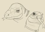  absurd_res ambiguous_gender bedroom_eyes collar feral forked_tongue hi_res krafteh lizard name_tag narrowed_eyes reptile scalie seductive solo tegu tongue 