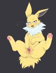  4_toes absurd_res anus bedroom_eyes bodily_fluids breath butt clitoris draco_(artist) eeveelution eyelashes feet female feral genital_fluids genitals hi_res hindpaw jett_(draco) jolteon masturbation narrowed_eyes nintendo open_mouth panting pawpads paws pok&eacute;mon pok&eacute;mon_(species) presenting presenting_pussy pussy pussy_juice pussy_juice_string seductive sitting solo spread_legs spread_pussy spreading sweat toes tongue tongue_out vaginal vaginal_masturbation video_games 