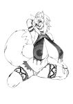  anthro bangs big_breasts breasts canid canine canis clothing collie curvy_figure domestic_dog erect_nipples female fluffy fluffy_tail garter_belt garter_straps hair herding_dog huge_breasts jijis-waifus kneeling lace lingerie mammal mitsy_fields_(wsad) monochrome nipples pastoral_dog pinup ponytail pose rough_collie sheepdog solo thong underwear 