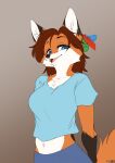  anthro canid canine clothing female fox foxboy83 hair hi_res mammal solo 