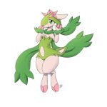  2021 absurd_res anthro fak&eacute;mon faunazon green_body green_eyes hi_res looking_at_viewer louart simple_background smile solo white_background white_body 
