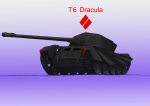  caterpillar_tracks commentary_request daijobuda ground_vehicle highres military military_vehicle motor_vehicle no_humans purple_background t6_dracula tank world_of_tanks 