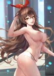  amber_(genshin_impact) chihunhentai genshin_impact nipples pantsu topless wet 