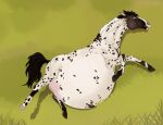  2021 appaloosa belly big_belly black_spots black_tail breasts butt digital_media_(artwork) equid equine female feral horse hyper hyper_belly inflation lying mammal marlett multicolored_body nipples on_side open_mouth pregnant pregnant_belly pregnant_female presenting presenting_hindquarters priestofjashin short_maned simple_background solo spots spotted_body spotty white_body 