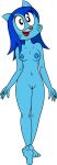  absurd_res alpha_channel anthro blue_body blue_fur blue_hair breasts cartoon_network domestic_cat felid feline felis female fur genitals hair hi_res mammal mature_anthro mature_female mefju87 nicole_watterson nipples nude pussy simple_background solo the_amazing_world_of_gumball transparent_background 