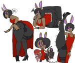  absurd_res ada_wong_(resident_evil) anthro bent_over big_butt butt capcom christomwow clothed clothing cosplay crossdressing flexible footwear girly gun hi_res high_heels holding_butt holding_gun holding_object holding_weapon lagomorph legwear leporid licker_(resident_evil) male mammal merchant_(resident_evil) one_leg_up panties pantyhose rabbit raised_leg ranged_weapon resident_evil shoes simple_background slit_dress splits spread_legs spreading standing stuck underwear vertical_splits video_games weapon white_background 