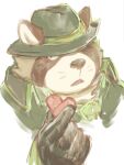  2021 anthro blush brown_body brown_fur canid canine clothed clothing fur fuyoudo624 hat headgear headwear hi_res humanoid_hands kemono live-a-hero male mammal portrait raccoon_dog shoen solo tanuki video_games 