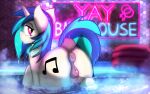  16:10 absurd_res anus clitoris equid equine female feral friendship_is_magic genitals glutenfree_texmex hasbro hi_res horn looking_back mammal my_little_pony partially_submerged pussy solo tail_aside unicorn vinyl_scratch_(mlp) water widescreen 
