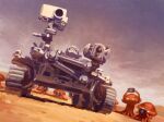  alien camera fmu from_below holding holding_camera mars_people metal_slug nasa no_humans perseverance_(rover) real_life robot science_fiction sky tentacles white_eyes 