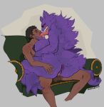  anthro anthro_penetrated anthrofied anus areola balls big_areola big_breasts big_butt blush bodily_fluids breasts butt chair claws dark_body dark_skin duo eyes_closed face_grab female female_on_human female_penetrated french_kissing fur furniture gengar genital_fluids genitals gold_(metal) gold_tooth half-closed_eyes hand_on_butt huge_breasts human human_on_anthro human_penetrating human_penetrating_anthro interspecies kissing larger_anthro larger_female larger_penetrated male male/female male_on_anthro male_penetrating male_penetrating_female mammal mastery_position mature_female narrowed_eyes nintendo nude penetration penis pok&eacute;mon pok&eacute;mon_(species) pok&eacute;philia precious_(ryufire) purple_body purple_fur pussy pussy_juice red_eyes saliva sex sitting size_difference smaller_human smaller_male sweat tongue tongue_out vaginal vaginal_penetration velvetdelusion video_games 