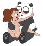  2018 alpha_channel anthro blush cartoon_network duo embrace female female_on_anthro female_on_top freckles giant_panda hair human human_on_anthro interspecies lucy_(wbb) male male/female male_on_bottom male_on_human mammal on_bottom on_top panda_(wbb) ponytail seab simple_background transparent_background ursid we_bare_bears 