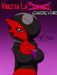  black_hair demon demon_humanoid fan_character gardevoir hair humanoid nintendo not_furry pok&eacute;mon pok&eacute;mon_(species) pok&eacute;morph red_body red_eyes red_skin solo t-kila video_games violeta 