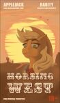  absurd_res applejack_(mlp) cactus clothing cocaine_(artist) cowboy_hat earth_pony english_text equid equine female feral friendship_is_magic hasbro hat headgear headwear hi_res horse mammal movie_poster my_little_pony plant pony solo sun sunset text western 