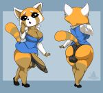  aggressive_retsuko ailurid anthro balls big_breasts big_butt big_penis breasts butt clothed clothing genitals gynomorph huge_butt huge_penis intersex looking_at_viewer mammal nipples panties penis red_panda retsuko sanrio shocked simple_background solo standing standing_tough thick_thighs underwear wide_hips 