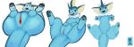  absurd_res anus black_sclera blue_body butt eeveelution fangs female feral fin fur genitals goonie-san group hi_res hindpaw lying nintendo on_back open_mouth paws pok&eacute;mon pok&eacute;mon_(species) presenting presenting_pussy pussy simple_background smile vaginal vaporeon video_games 