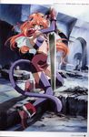  absurdres animal_ears cat_ears highres long_legs nina_(words_worth) red_hair rin-sin solo sword weapon words_worth 