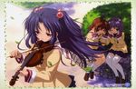  calendar clannad fujibayashi_ryou furukawa_nagisa ichinose_kotomi seifuku thigh-highs 