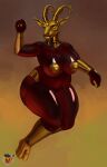  absurd_res anthro big_breasts bovid breasts caprine curvy_figure female glass goal goat gold gold_nipples grishnax hi_res huge_breasts mammal thick_thighs voluptuous 