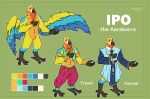  aarakocra absurd_res avian bird dungeons_and_dragons hasbro hi_res ipo kiwyne macaw model_sheet neotropical_parrot parrot true_parrot wizards_of_the_coast 