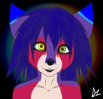  ambiguous_gender americofoxy anthro brightness canid canine happy heterochromia male mammal neri_foxy solo urocyon 