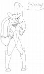  anonymous_artist anthro breasts english_text female hi_res holding_breast hybrid jewelry lopunny natalie_heartfilia necklace nintendo pok&eacute;mon pok&eacute;mon_(species) scarf simple_background solo text video_games 