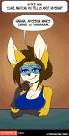  absurd_res anthro ask_blog canid canine claire_o&#039;conell comic english_text eyewear female fennec fox goggles hi_res humor mammal phuufy solo text uberquest url webcomic 