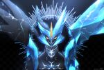  artist_name black_kyurem body_markings colored_sclera commentary copyright_name gen_5_pokemon highres iogi_(iogi_k) kyurem legendary_pokemon looking_at_viewer no_humans pokemon pokemon_(creature) repost_notice sharp_teeth solo teeth yellow_sclera 