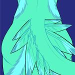  1:1 2021 animated anthro avali avian blue_pussy butt butt_jiggle digital_media_(artwork) feathers female genitals green_body green_feathers herm_(lore) markings_(fur) nude oh.chert pussy renaka_(avali) simple_background solo tailwag wiggle 