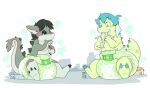 2021 anthro big_ears black_body black_fur blush bottomwear breath canid canine city clean_diaper clenched_fists clothing cuddlehooves cuddlehooves_(character) cute_expression cute_eyes cute_face cute_fangs diaper duo feet fluffy fluffy_tail fur green_diaper green_eyes grey_body grey_fur hindpaw laying_on_ground long_ears male mammal outside padded_sergal padding pattern_diaper paws red_body red_fur relaxing scales sergal sitting sitting_position smile spread_legs spreading teeth wetness_indicator white_body white_fur yellow_body yellow_scales 