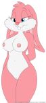  alpha_channel anthro babs_bunny blue_eyes ears_down female feral hands_behind_back hare hi_res lagomorph leporid mammal nude pinup pivoted_ears pose rabbit simple_background smile solo subarashi tiny_toon_adventures transparent_background warner_brothers what 