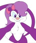  accessory alpha_channel anthro domination female fifi_la_fume first_person_view grabbing hair_accessory hair_bow hair_ribbon hi_res looking_at_viewer mammal mephitid nude ribbons simple_background skunk solo subarashi tiny_toon_adventures transparent_background warner_brothers 