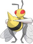  3:4 ambiguous_gender antennae_(anatomy) anus apc_(artist) arthropod arthropod_abdomen arthropod_abdomen_anus arthropod_abdomen_genitalia beedrill blush compound_eyes feral genitals insect_wings nintendo pok&eacute;mon pok&eacute;mon_(species) presenting presenting_anus red_eyes simple_background solo spread_anus spreading stinger video_games white_background wings 