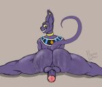  absurd_res balls beerus big_butt bodily_fluids butt domestic_cat dragon_ball dragon_ball_super felid feline felis genitals hairless hairless_cat hi_res hyenalattes looking_at_viewer male mammal penis presenting presenting_hindquarters rear_view simple_background solo sphynx_(cat) sweat sweaty_butt thick_thighs 
