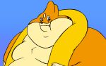  2020 absurd_res ambiguous_gender anthro belly big_belly chest_tuft chubby_cheeks digital_drawing_(artwork) digital_media_(artwork) floatzel fur hi_res mammal moobs morbidly_obese morbidly_obese_anthro nintendo obese obese_anthro overweight overweight_anthro pok&eacute;mon pok&eacute;mon_(species) portrait simple_background sketch smile solo spicy_wahtte tuft video_games 