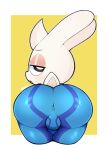  absurd_res anthro balls ciavs genitals hi_res lagomorph leporid male mammal metroid nintendo rabbit video_games zero_suit 