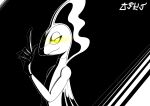  2020 5_fingers anthro black_and_white cel_shading digital_drawing_(artwork) digital_media_(artwork) fingers hi_res inteleon jose-497 lizard male monochrome nintendo pok&eacute;mon pok&eacute;mon_(species) reptile scalie shaded signature simple_background smile solo spy standing video_games yellow_eyes 