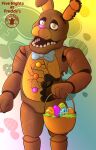  abstract_background absurd_res animatronic anthro basket blue_background bonnie_(fnaf) bow_tie brown_body brown_ear brown_ears candy chocolate chocolate_bonnie_(fnaf) dessert easter easter_egg egg endoskeleton english_text exposed_endoskeleton featureless_crotch fist five_nights_at_freddy&#039;s five_nights_at_freddy&#039;s_ar food food_creature green_background half-closed_eyes hi_res holidays lagomorph leporid looking_at_viewer machine male mammal metal metallic metallic_body multicolored_body multicolored_ears narrowed_eyes notched_ear open_mouth orange_eyes pink_nose portrait rabbit robot scar simple_background solo standing teeth text torn_body twinkattstudios two_tone_body two_tone_ears video_games white_background wire yellow_background 