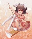  animal_ears bunny_ears dress inaba_tewi kw00789 tail thighhighs touhou 