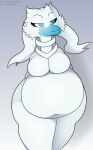  anthro anthrofied belly big_belly big_breasts breasts dragon female foxball hi_res inflation legendary_pok&eacute;mon lying neutral_expression nintendo nude obese obese_anthro obese_female on_front overweight overweight_anthro overweight_female pok&eacute;mon pok&eacute;mon_(species) reshiram solo standing video_games 