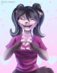  2021 absurd_res anthro black_hair breasts digital_media_(artwork) eri-yo felid female hair hi_res mammal open_mouth smile solo teeth tongue 