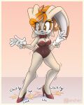  absurd_res aged_up anthro bow_tie bunny_costume clothing costume cream_the_rabbit dancing female footwear hi_res high_heels lagomorph leporid mammal nancher rabbit shoes solo sonic_the_hedgehog_(series) sound_effects 