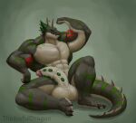  balls dragon feet genitals hi_res hyper male muscular muscular_male paws penis solo thejoyfuldragon unktehila 