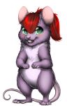  anthro fur furvilla green_eyes hair hi_res jamie_knox_(jamiekaboom) male mammal mouse murid murine purple_body purple_fur red_hair rodent 